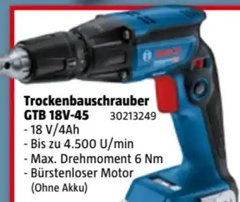 Bauhaus Bosch Akku-Trockenbauschrauber GTB 18V-45 Angebot