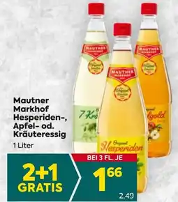 Billa Mautner Markhof Hesperiden-, Apfel-od. Kräuteressig Angebot