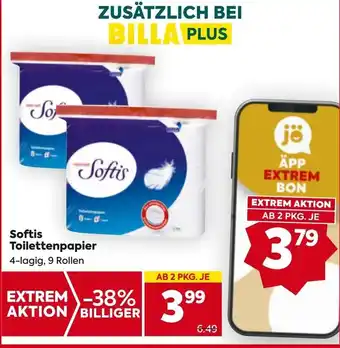 Billa Softis Toilettenpapier Angebot