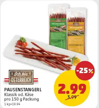 PENNY PAUSENSTANGERL Klassik od. Käse Angebot