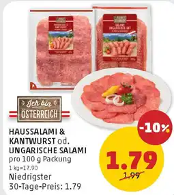 PENNY Haussalami & kantwurst od. ungarische salami Angebot