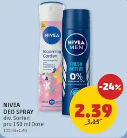 PENNY Nivea deo spray Angebot