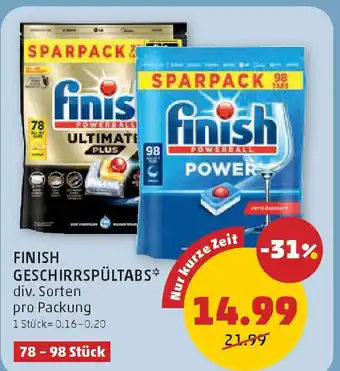 PENNY FINISH GESCHIRRSPÜLTABS Angebot
