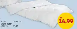 PENNY Mikrofaser-stepp Größe: ca. 70 x 90 cm MIKROFASER-STEPP BETT* Größe: ca. 140 x 200 cm pro Stück Angebot