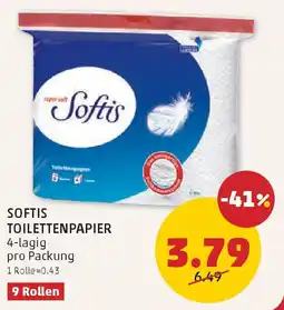 PENNY Softis toilettenpapier Angebot