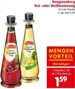 Interspar Hengstenberg Rot- oder Weißweinessig Angebot