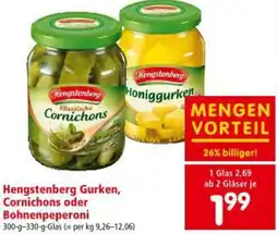 Interspar Hengstenberg Gurken, Cornichons oder Bohnenpeperoni Angebot