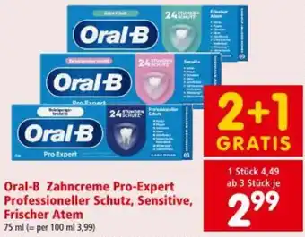 Interspar Oral-B Zahncreme Pro-Expert Professioneller Schutz, Sensitive, Frischer Atem Angebot