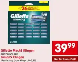 Interspar Gillette Mach3 Klingen oder Fusion5 Klingen Angebot