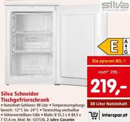 Interspar Silva Schneider Tischgefrierschrank Angebot