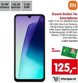 Interspar Xiaomi Redmi 14c Smartphone Angebot