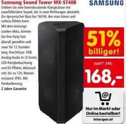Interspar Samsung Sound Tower MX-ST40B Angebot
