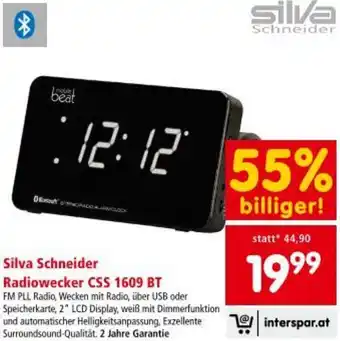 Interspar silva Schneider Radiowecker CSS 1609 BT Angebot