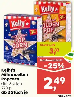 ADEG Kelly's Mikrowellen Popcorn diu. Sorten Angebot