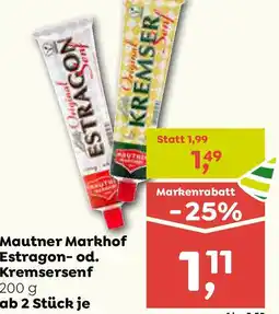 ADEG Mautner Markhof Estragon-od. Kremsersenf Angebot