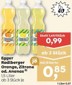 ADEG Egger Radlberger Orange, Zitrone od. Ananas Angebot