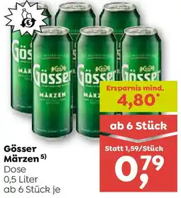 ADEG Gösser Gösser Märzen 5) Dose 0,5 Liter ab 6 Stück je Angebot