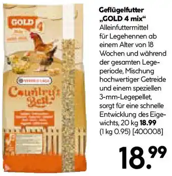 Hellweg Geflügelfutter GOLD 4 mix Angebot