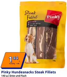 Action Pinky Hundesnacks Steak Fillets Angebot