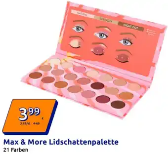 Action Max & More Lidschattenpalette Angebot