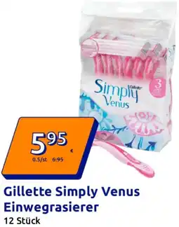Action Gillette Simply Venus Einwegrasierer Angebot