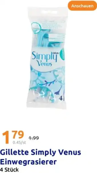 Action Gillette Simply Venus Einwegrasierer Angebot
