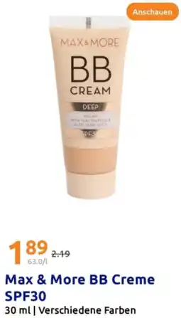 Action Max & More BB Creme SPF30 Angebot