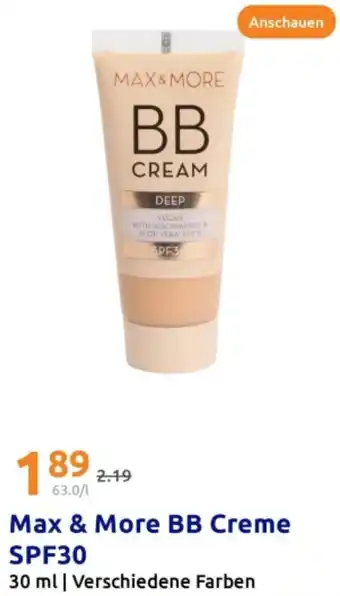 Action Max & More BB Creme SPF30 Angebot