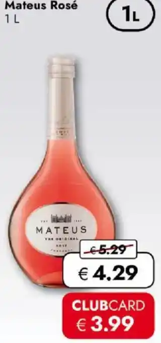 Travel FREE Mateus Rosé Angebot
