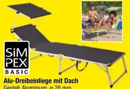 Maximarkt Simpex Basic Alu-Dreibeinliege Angebot