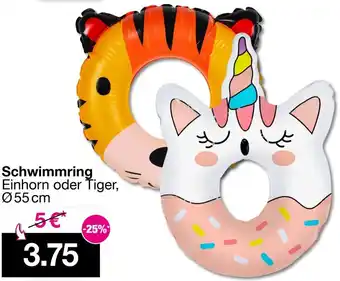 Woolworth Schwimmring Einhorn oder Tiger Angebot