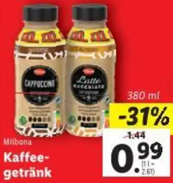 Lidl Milbona Kaffee- getränk Angebot