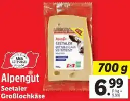 Lidl Alpengut Seetaler Großlochkäse Angebot