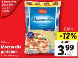 Lidl Milbona Mozzarella gerieben Angebot