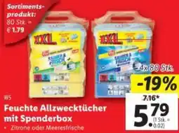 Lidl Feuchte Allzwecktücher mit Spenderbox Angebot