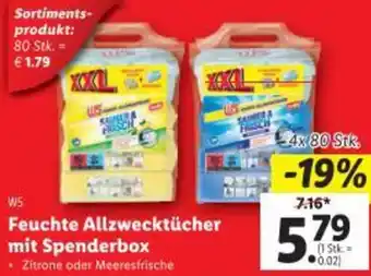 Lidl Feuchte Allzwecktücher mit Spenderbox Angebot