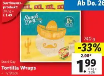 Lidl Snack Day Tortilla Wraps Angebot