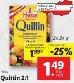 Lidl Haas Quittin 2:1 Angebot