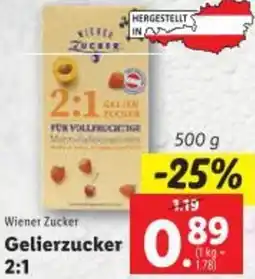 Lidl Wiener Zucker Gelierzucker 2:1 Angebot