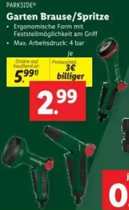 Lidl Garten Brause/Spritze Angebot