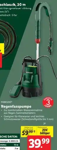 Lidl Regenfasspumpe Angebot