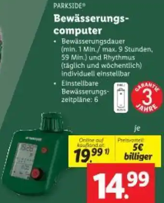 Lidl Bewässerungs- computer Angebot