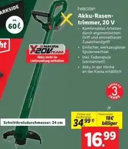 Lidl Akku-Rasen- trimmer Angebot