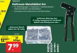 Lidl Hohlraum-Metalldübel-Set Angebot