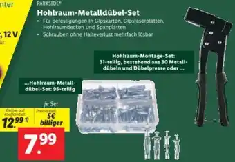 Lidl Hohlraum-Metalldübel-Set Angebot