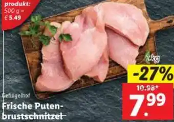 Lidl Frische Puten- brustschnitzet Angebot