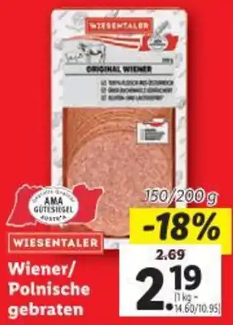 Lidl Wiener/ Polnische gebraten Angebot