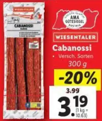 Lidl Cabanossi Angebot