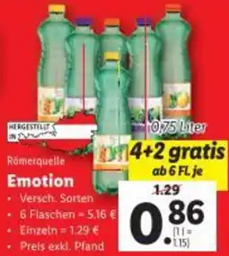 Lidl HERGESTELLT Römerquelle Emotion Angebot