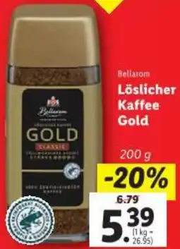 Lidl Bellarom Löslicher Kaffee Gold Angebot